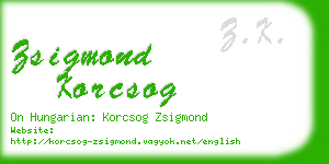 zsigmond korcsog business card